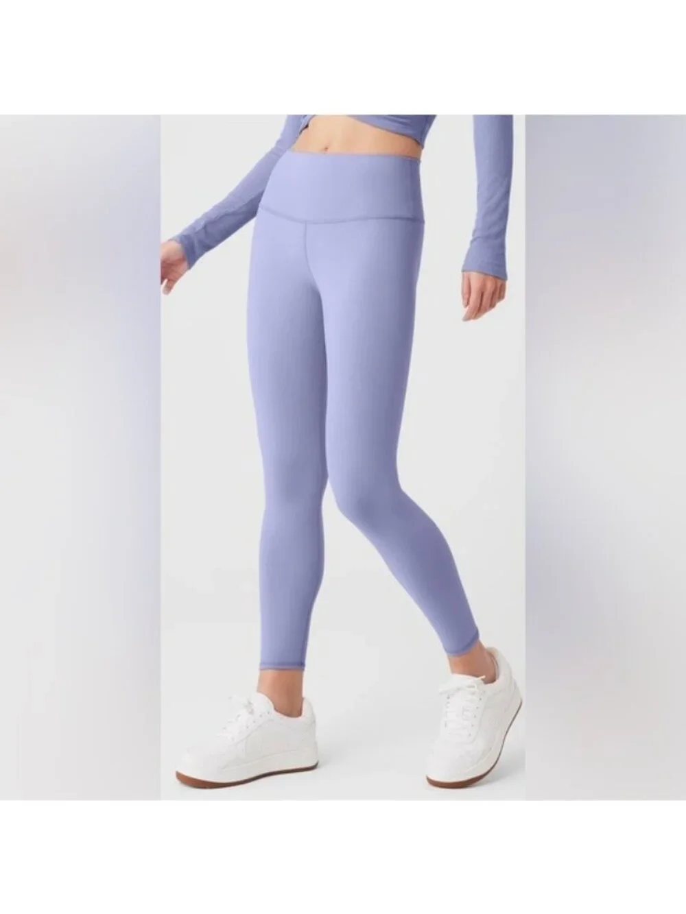 Alo Yoga 7/8 High-Waist Airbrush Leggings in Lilac Blue